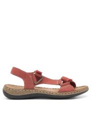 Go Soft Sandały WI23-4773-05 Czerwony. Czerwone sandały damskie GO SOFT, bez wzorów, ze skóry, bez obcasa, na płaskiej podeszwie, bez zapięcia. Za 159.99 zł.