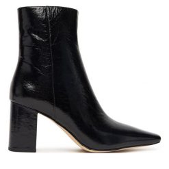 Botki MICHAEL Michael Kors. Czarne botki damskie MICHAEL Michael Kors, bez wzorów, bez obcasa, na słupku, bez zapięcia. Za 659.99 zł.