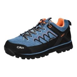 Damskie buty trekkingowe górskie ze skóry zamszowej VIBRAM CMP MOON LOW. Czarne obuwie trekkingowe damskie CMP, ze skóry, bez zapięcia. W wyprzedaży za 449.99 zł.