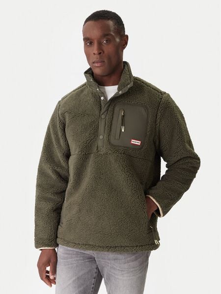 Hunter Polar Athol HARM0017252 Zielony Regular Fit. Zielone bluzy sportowe męskie Hunter, m, bez wzorów, z polaru, bez kaptura. Za 379.99 zł.