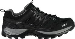 Buty trekkingowe męskie CMP Rigel Low Trekking Shoe Wp Nero/Grey r. 46 (3Q54457-73UC). Szare buty zimowe męskie CMP, bez wzorów, bez obcasa, bez zapięcia. Za 358.50 zł.