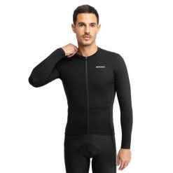 Męska koszulka rowerowa gravel z długim rękawem Kolarstwo Siroko GM6 Rideout. Czarne bluzy męskie SIROKO, m, bez wzorów, z materiału, sportowe, bez ramiączek, bez kaptura. Za 337.00 zł.