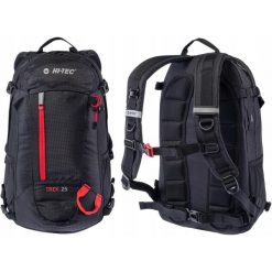Trekkingowy plecak turystyczny z pokrowcem Hi-Tec TREK. Czarne plecaki damskie Hi-tec, bez wzorów, sportowe. Za 148.41 zł.