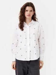 JDY Koszula Nelly 15330490 Biały Loose Fit. Białe koszule damskie JDY, l, bez wzorów, z bawełny, bez kołnierzyka, bez ramiączek. Za 89.99 zł.
