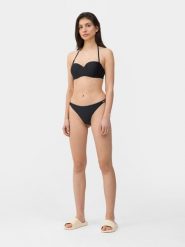 4F Dół od bikini z materiałów z recyklingu damski XL. Fioletowe bikini 4F, xl, bez wzorów, z materiału. W wyprzedaży za 9.99 zł.