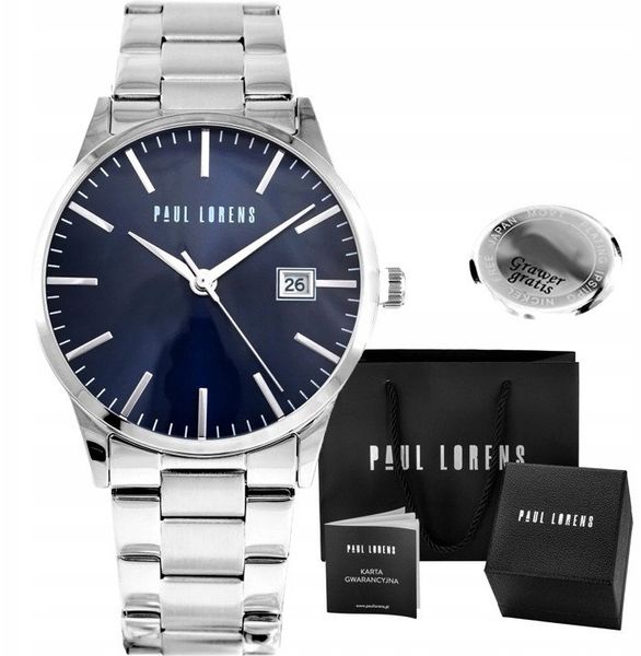 Zegarek męski Paul Lorens PABLO-6C1i Z GRAWEREM. Zegarki męskie Paul Lorens, bez wzorów. Za 169.00 zł.