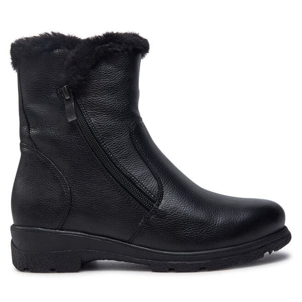 Botki Caprice. Czarne botki damskie Caprice, bez wzorów, bez obcasa, na płaskiej podeszwie, bez zapięcia. Za 539.99 zł.