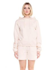 Krótka bluza z kapturem Chic Boxing. Brązowe bluzy damskie LEONE 1947 APPAREL, na lato, l, bez wzorów, z bawełny, sportowe, bez ramiączek, z kapturem. Za 84.16 zł.