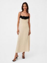 Undress Code Sukienka codzienna Ciao Bella 554 Beżowy Regular Fit. Brązowe sukienki damskie Undress Code, na co dzień, l, bez wzorów, z bawełny, bez kołnierzyka, bez ramiączek, proste. W wyprzedaży za 889.99 zł.