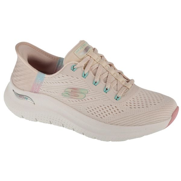Buty sportowe damskie, Slip-Ins: Arch Fit 2.0 - Easy Chic. Brązowe obuwie sportowe damskie Skechers, bez wzorów, bez zapięcia, trekkingowe, Skechers Sport. W wyprzedaży za 395.50 zł.