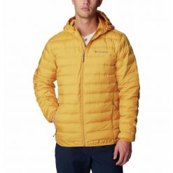 Kurtka Turystyczna Puchowa Męska Columbia Lake 22 Down Hooded Jacket. Żółte kurtki męskie Columbia, l, bez wzorów, z puchu, sportowe, bez kaptura. Za 396.99 zł.
