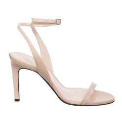 Sandały damskie CALVIN KLEIN ze skóry naturalnej, beżowe, rozmiar 40. Brązowe sandały damskie Calvin Klein, bez wzorów, z materiału, bez obcasa, bez zapięcia. Za 489.99 zł.