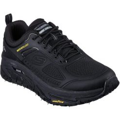 Buty sportowe męskie Skechers Arch Fit Road Walker Recon. Czarne buty sportowe męskie Skechers, bez wzorów, z gumy, bez zapięcia, trekkingowe. Za 443.00 zł.