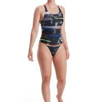 Strój Kąpielowy Speedo Digital Powerback – Czarno-biały/niebieski – Rozmiar 28. Czarne stroje kąpielowe damskie Speedo, bez wzorów. Za 899.05 zł.