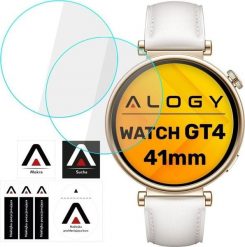 Alogy 2x Szkło Hartowane do Huawei Watch GT 4 GT4 41mm ochronne na smartwatch Alogy Screen Protector Watch+. Brązowe zegarki smartwatch Alogy, bez wzorów. Za 24.73 zł.