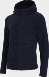 4f Polar męski H4Z22-PLM351 Ciemny niebieski melanż r. S. Niebieskie bluzy sportowe męskie 4F, m, bez wzorów, z polaru, bez kaptura. Za 109.54 zł.