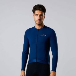 Męska koszulka kolarska Thermo Fleece z długim rękawem. Niebieskie bluzy męskie ACELERA, m, bez wzorów, z polaru, sportowe, bez ramiączek, bez kaptura. W wyprzedaży za 317.21 zł.