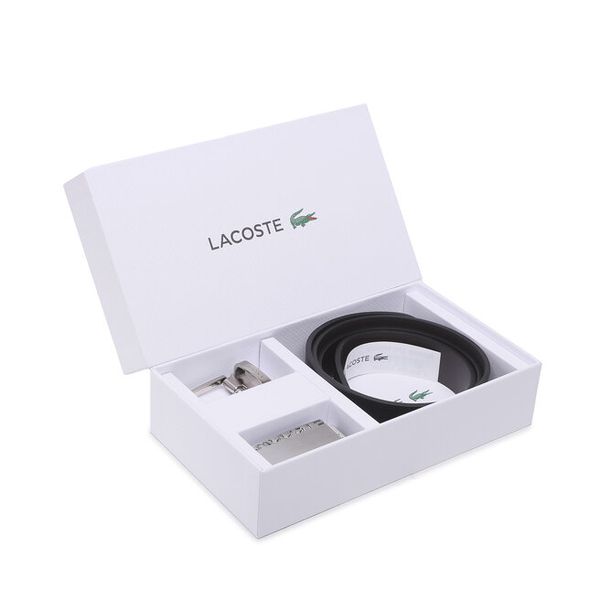 Pasek Lacoste. Czarne paski męskie Lacoste. Za 439.99 zł.