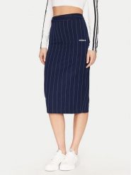 Adidas Spódnica ołówkowa Pinstripe JD2576 Granatowy Slim Fit. Niebieskie spódnice damskie Adidas, bez wzorów, z syntetyku, ołówkowe. Za 219.99 zł.