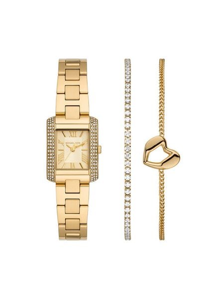 Michael Kors Zestaw zegarek i bransoletka Emery Set MK7510SET Złoty. Żółte, analogowe zegarki damskie Michael Kors, złote. Za 1,679.00 zł.