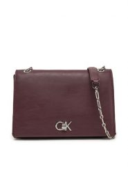 Calvin Klein Torebka K60K612810 Bordowy. Czerwone torebki do ręki damskie Calvin Klein, bez wzorów, ze skóry, bez dodatków. Za 359.99 zł.