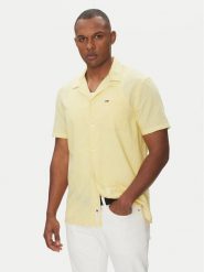 Tommy Jeans Koszula DM0DM20895 Żółty Regular Fit. Żółte koszule męskie Tommy Jeans, m, bez wzorów, z jeansu, bez kołnierzyka, bez ramiączek. Za 259.99 zł.