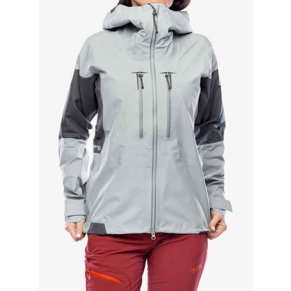 Kurtka z membraną damska Berghaus MTN Guide Alpine Pro Jacket. Szare kurtki sportowe damskie Berghaus, bez wzorów, bez ramiączek, bez kaptura, trekkingowe. Za 1,479.99 zł.