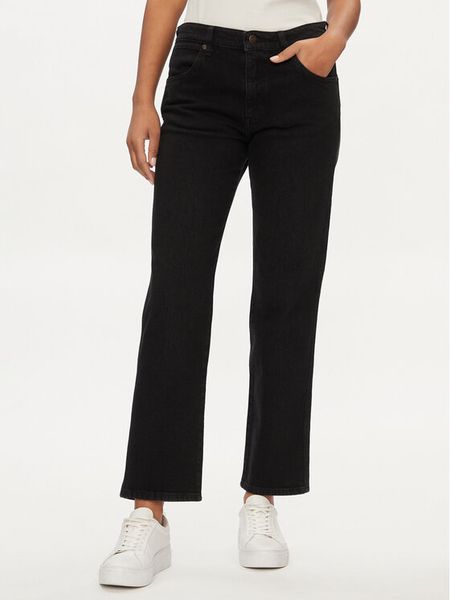 Wrangler Jeansy Sunset 112350727 Czarny Straight Fit. Czarne jeansy damskie Wrangler, bez wzorów, z bawełny. Za 279.00 zł.