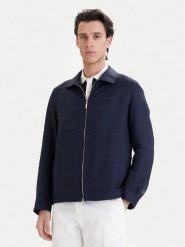 Bugatti Kurtka przejściowa 171400-11045 Granatowy Regular Fit. Niebieskie kurtki męskie Bugatti, m, bez wzorów, ze lnu, bez kaptura. Za 979.99 zł.