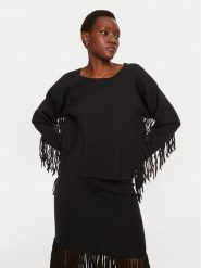 Munthe Sweter Tagillu 243161524376 Czarny Regular Fit. Czarne swetry nierozpinane damskie Munthe, bez wzorów, z wiskozy, bez kołnierzyka, bez ramiączek. Za 889.99 zł.