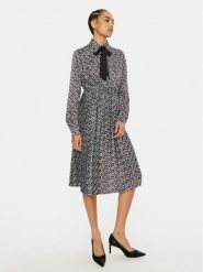 Fracomina Sukienka koszulowa FR24WD2005W470K1 Czarny Regular Fit. Czarne sukienki damskie Fracomina, s, bez wzorów, z syntetyku, bez kołnierzyka, bez ramiączek, koszulowe. Za 479.99 zł.