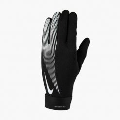 Rękawiczki Nike sportowe Academy Therma-FIT. Czarne rękawiczki męskie Nike, na zimę, bez wzorów, z gumy. Za 95.99 zł.