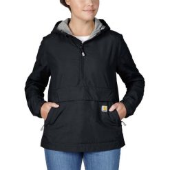 Kurtka damska przeciwdeszczowa Carhartt Anorak. Szare kurtki sportowe damskie Carhartt, s, bez wzorów, bez ramiączek, bez kaptura, trekkingowe. Za 392.99 zł.