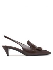 Tommy Hilfiger Czółenka Th Penny Bar Pointy Sling Back FW0FW09535 Brązowy. Brązowe czółenka damskie Tommy Hilfiger, bez wzorów, ze skóry, bez obcasa, bez zapięcia. Za 569.99 zł.