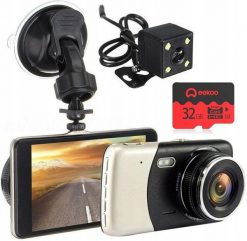 REJESTRATOR JAZDY KAMERA FULL HD PRZÓD TYŁ COFANIA WIDEOREJESTRATOR SD 32GB. Wideorejestratory NoName. Za 249.99 zł.