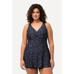 Damski Strój kąpielowy muszelki miękkie miseczki okrągły dekolt z recyklingu. Czarne stroje kąpielowe damskie Ulla Popken, plus size, bez wzorów, z elastanu. Za 349.99 zł.