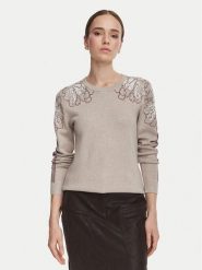 Liu Jo Sport Sweter TF6094 MS49I Szary Regular Fit. Szare swetry nierozpinane damskie Liu Jo Sport, xs, bez wzorów, z wiskozy, sportowe, bez kołnierzyka, bez ramiączek. Za 729.99 zł.