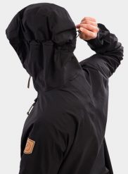 Kurtka przeciwdeszczowa męska Fjallraven Keb Eco-Shell Jacket. Czarne kurtki męskie Fjällräven, na zimę, m, bez wzorów, z materiału, bez kaptura. Za 1,901.89 zł.