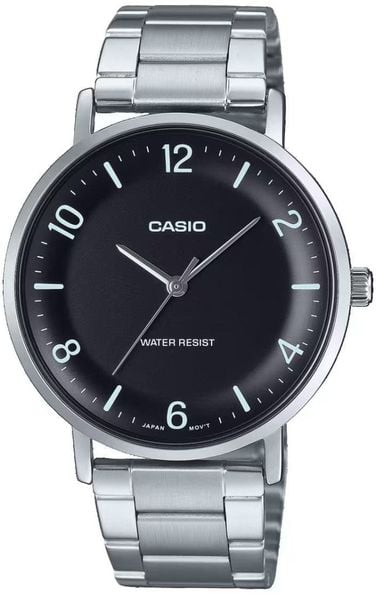 ZEGAREK MĘSKI CASIO MTP-VT03D-1B + BOX. Zegarki męskie Casio, bez wzorów. Za 171.87 zł.