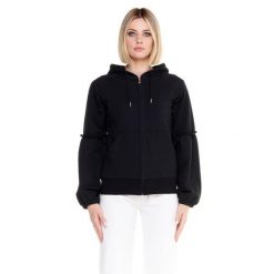 Bluza miękka z bawełna z kaptur na co dzień. Fioletowe bluzy damskie LEONE 1947 APPAREL, bez wzorów, z bawełny, sportowe, bez ramiączek, bez kaptura. Za 126.26 zł.