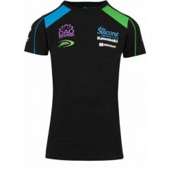 Kawasaki Ladiesprint T-Shirt L - Styl i Komfort w Miękkiej Bawełnie. Niebieskie t-shirty damskie Kawasaki, l, bez wzorów, z bawełny, bez kołnierzyka, bez ramiączek. Za 189.99 zł.
