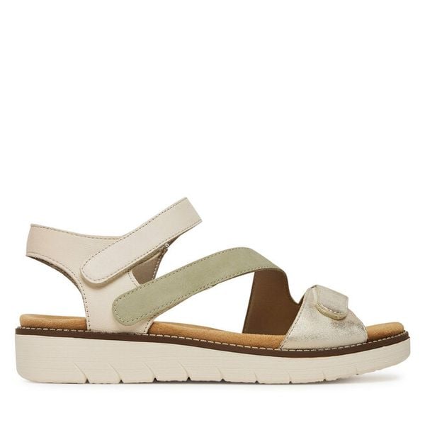 Sandały Remonte. Brązowe sandały damskie Remonte, bez wzorów, bez obcasa, na płaskiej podeszwie, bez zapięcia. Za 295.99 zł.