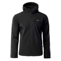 Męska Kurtka Softshell Iver. Czarne kurtki męskie ELBRUS, m, bez wzorów, z softshellu, bez kaptura, trekkingowe. Za 244.99 zł.