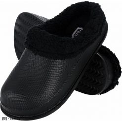 Reis BCFLUFF Klapki damskie FLUFF materiał EVA izolowane futrem wsuwane wyprofilowane czarny 41. Czarne klapki damskie Reis, bez wzorów, z materiału, bez zapięcia. Za 46.04 zł.