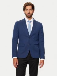Selected Homme Marynarka 16092418 Niebieski Slim Fit. Niebieskie garnitury męskie Selected Homme, m, bez wzorów, z syntetyku, bez kołnierzyka, bez ramiączek. Za 419.99 zł.