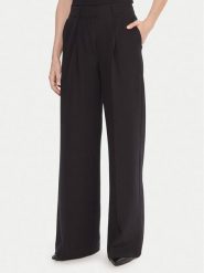 BOSS Spodnie palazzo C_Tiwi2 50545580 Czarny Wide Leg. Czarne spodnie materiałowe damskie Boss, bez wzorów, z materiału. Za 559.99 zł.