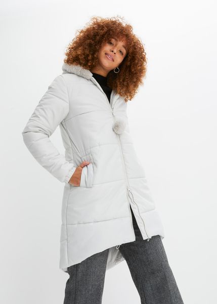 Parka. Zielone parki damskie bonprix, z aplikacjami, bez kaptura. Za 349.99 zł.