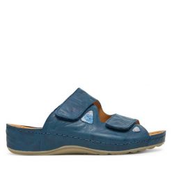 Klapki Dr. Brinkmann. Niebieskie klapki damskie Dr. Brinkmann, bez wzorów, bez obcasa, bez zapięcia. Za 339.99 zł.