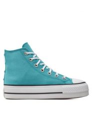 Converse Trampki Chuck Taylor All Star Lift Platform Stars A06492C Turkusowy. Niebieskie trampki i tenisówki damskie Converse, bez wzorów, z materiału, bez zapięcia. Za 309.99 zł.