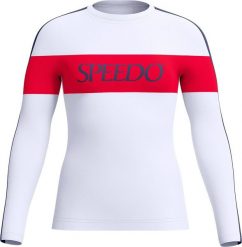Damska Koszulka Z Długim Rękawem Ls Swim Top poppy red/patriot blue rozmiar M. Czerwone bluzki damskie Speedo, m, bez wzorów, bez kołnierzyka, bez ramiączek. Za 402.92 zł.